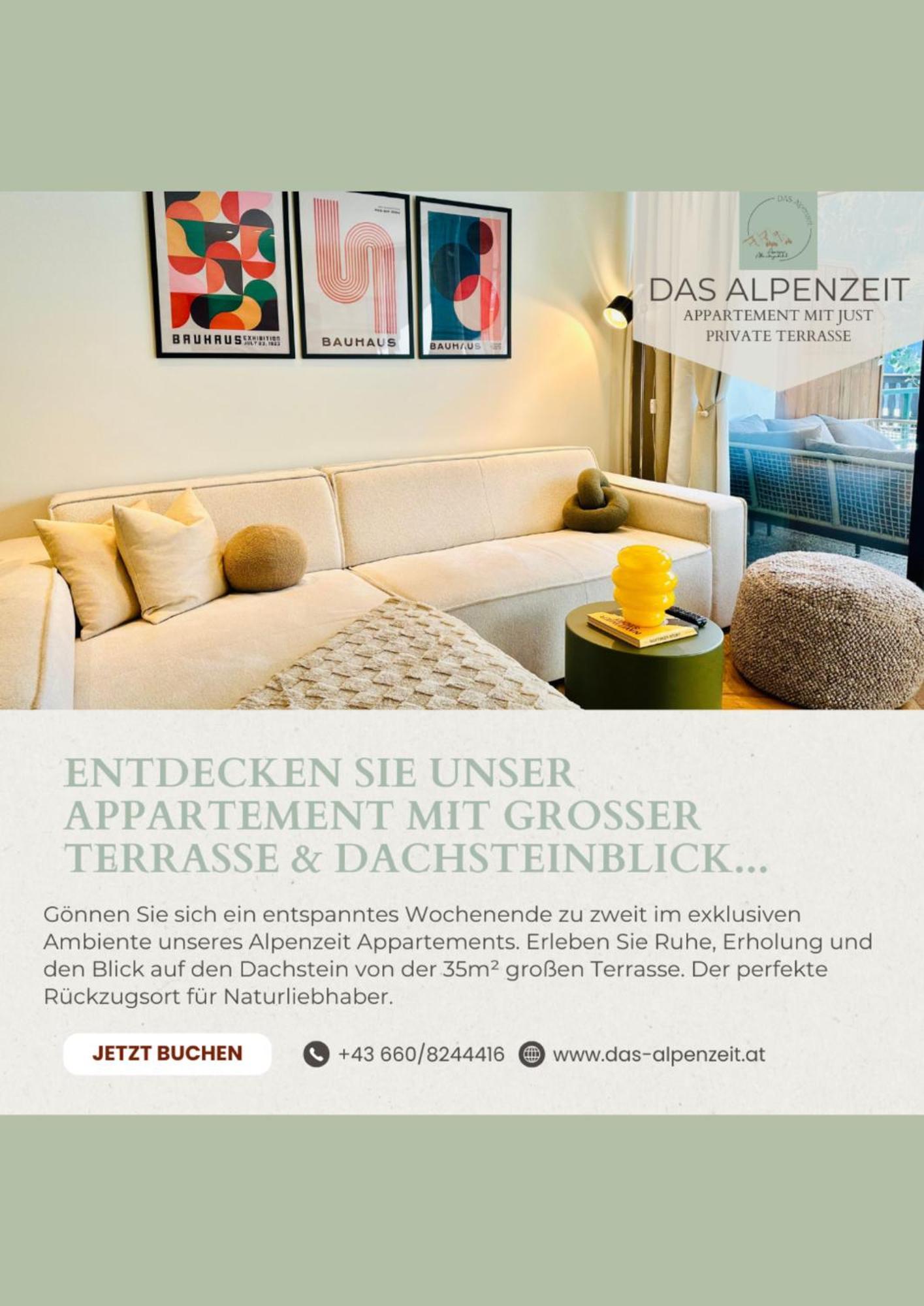 Das Alpenzeit Appartement Mit Just Private Terrasse (Adults Only) Bad Aussee Luaran gambar
