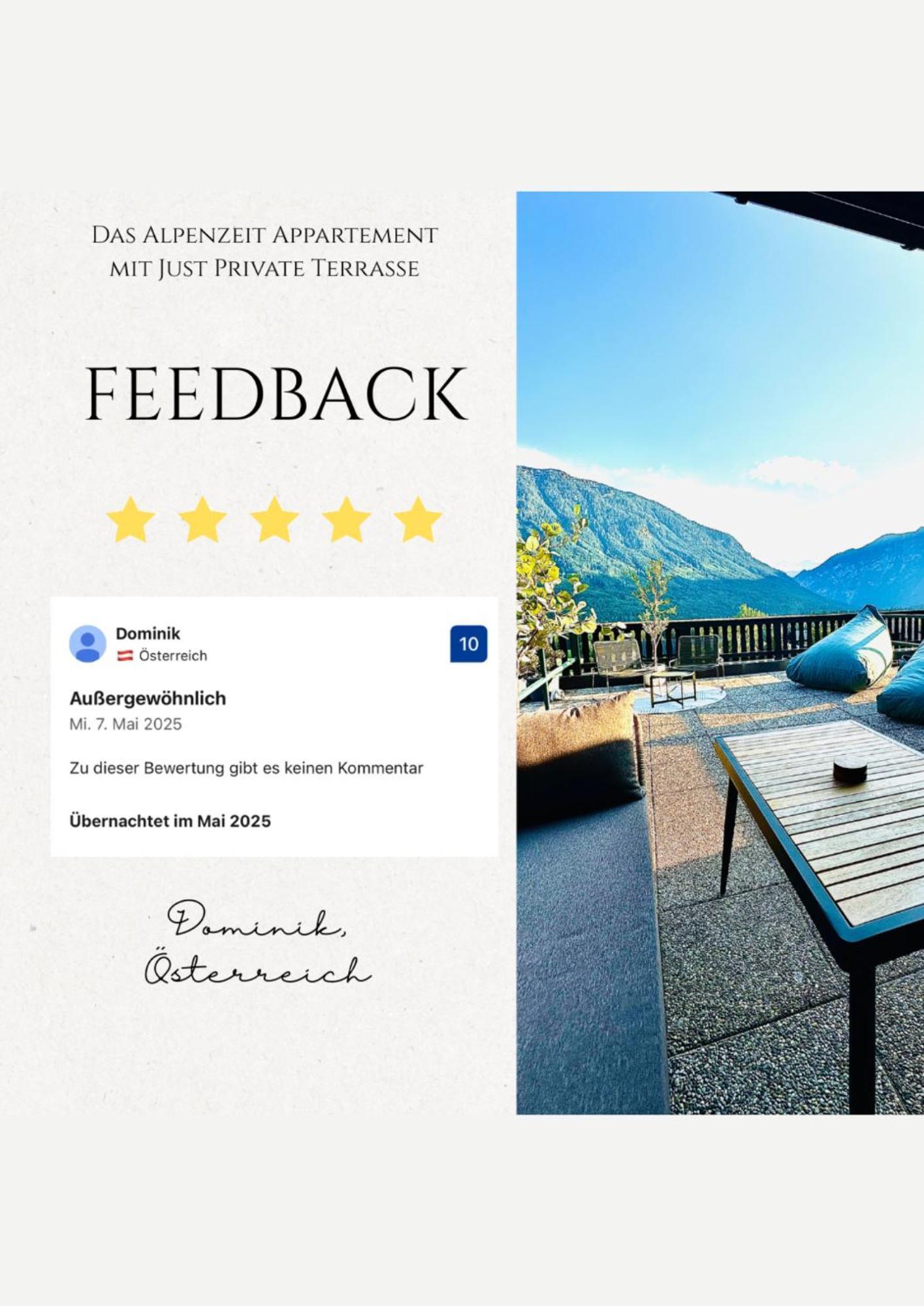 Das Alpenzeit Appartement Mit Just Private Terrasse (Adults Only) Bad Aussee Luaran gambar